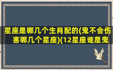 星座是哪几个生肖配的(鬼不会伤害哪几个星座)(12星座谁是鬼 怕什么)